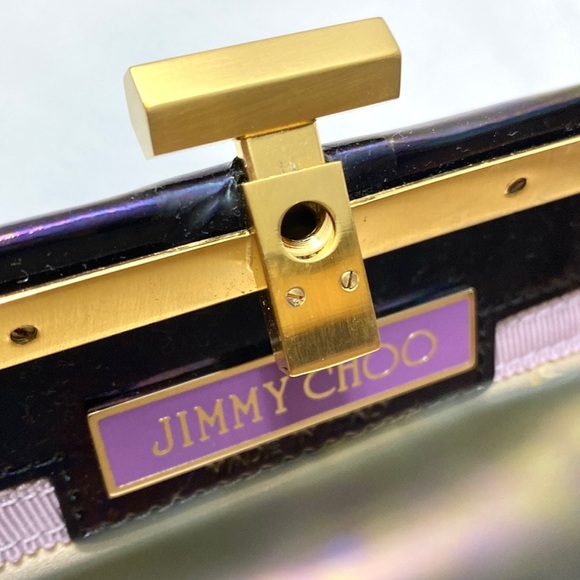 JIMMY CHOO Patent Leather Tube Clutch - Picture 14 of 17